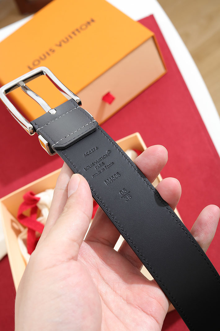 ルイヴィトン アウトレット店舗 LV サンチュール・ポンヌフ メンズ ベルト グレーレザーベルト 2702151 ルイヴィトン ベルト アウトレット - 画像 (3)