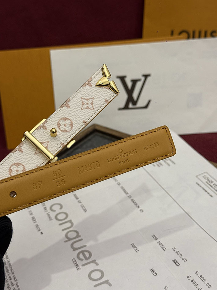 ルイヴィトン アウトレット店舗 LV ベルト・プリティー LV 20MM リバーシブル デュンヌベージュ M4870V ヴィトン ベルト レディース - 画像 (5)