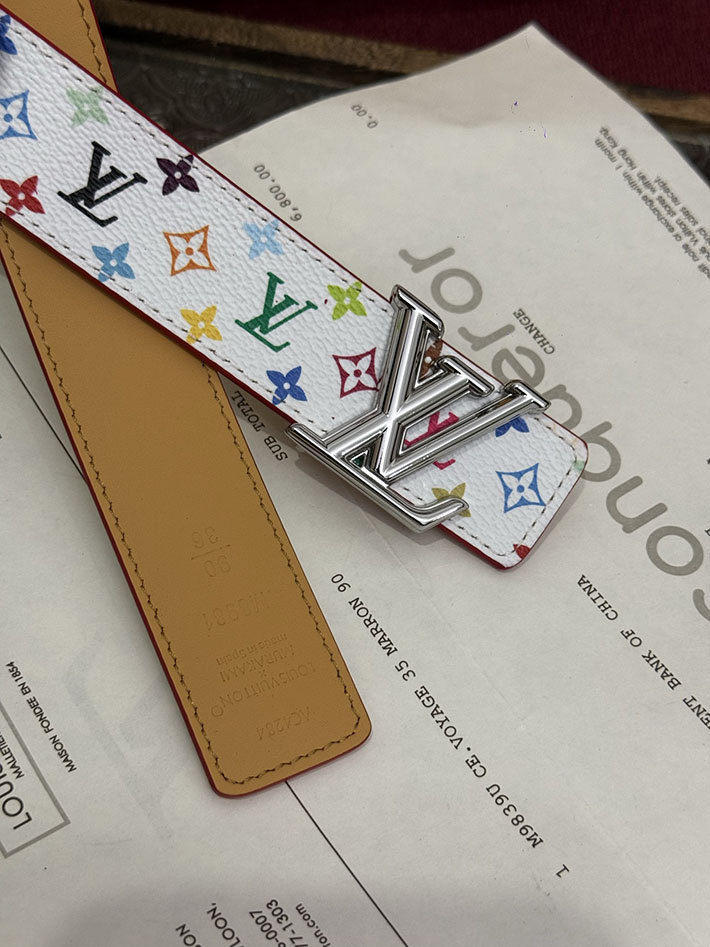 ルイヴィトン アウトレット店舗 LV サンチュール・LVイニシャルベルト 30mm モノグラム・マルチカラー 2702163 ルイヴィトン ベルト 革交換 - 画像 (4)