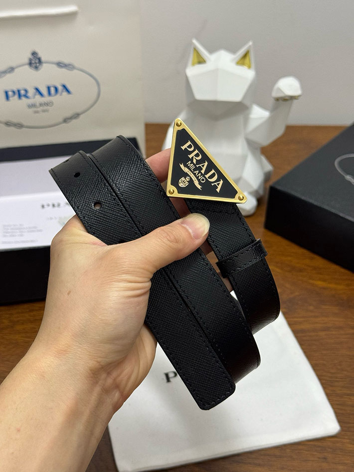 プラダ アウトレット店舗 PRADA サフィアーノレザー ベルト レディース 25mm 三角ロゴ 2702165 プラダ ベルト アウトレット - 画像 (9)