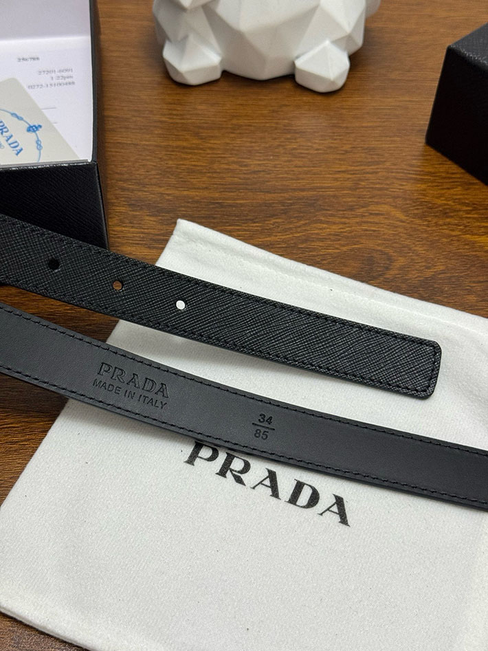 プラダ アウトレット店舗 PRADA サフィアーノレザー ベルト レディース 25mm 三角ロゴ 2702165 プラダ ベルト アウトレット - 画像 (7)