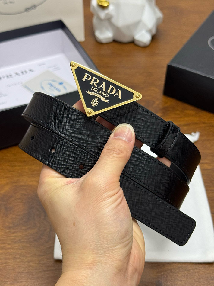 プラダ アウトレット店舗 PRADA サフィアーノレザー ベルト レディース 25mm 三角ロゴ 2702165 プラダ ベルト アウトレット - 画像 (4)