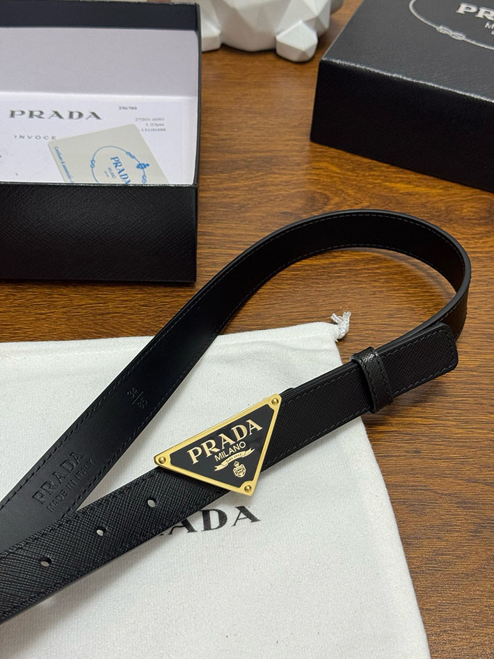 プラダ アウトレット店舗 PRADA サフィアーノレザー ベルト レディース 25mm 三角ロゴ 2702165 プラダ ベルト アウトレット - 画像 (3)