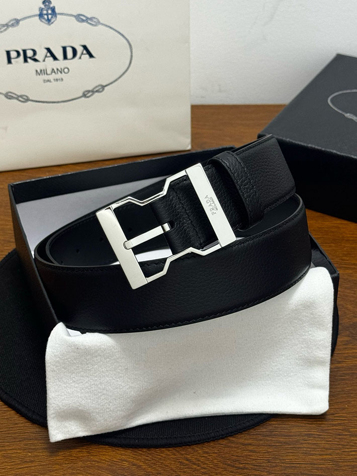 プラダ アウトレット店舗 PRADA サフィアーノレザーリバーシブルベルト 40mm スティールバックル 2702166 プラダ ベルト コピー - 画像 (5)