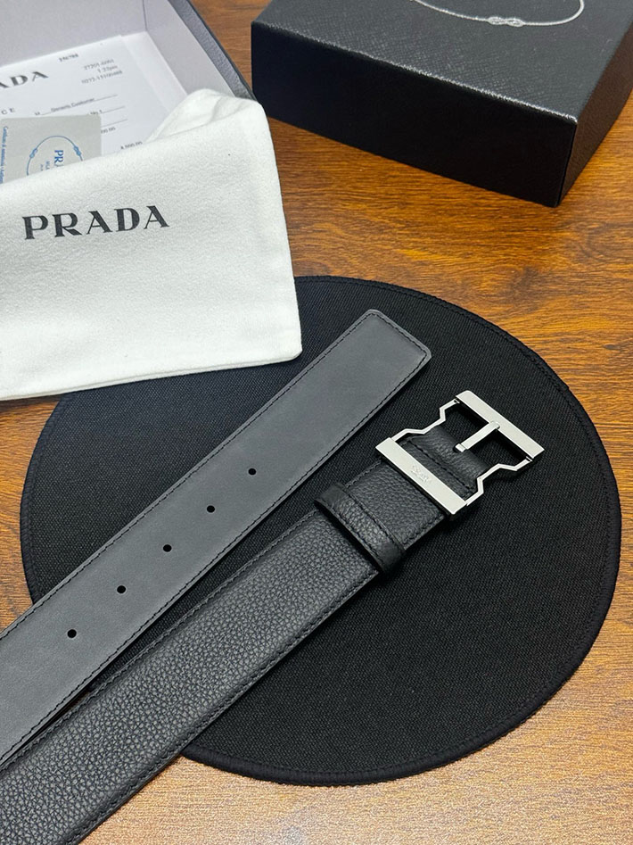 プラダ アウトレット店舗 PRADA サフィアーノレザーリバーシブルベルト 40mm スティールバックル 2702166 プラダ ベルト コピー - 画像 (4)