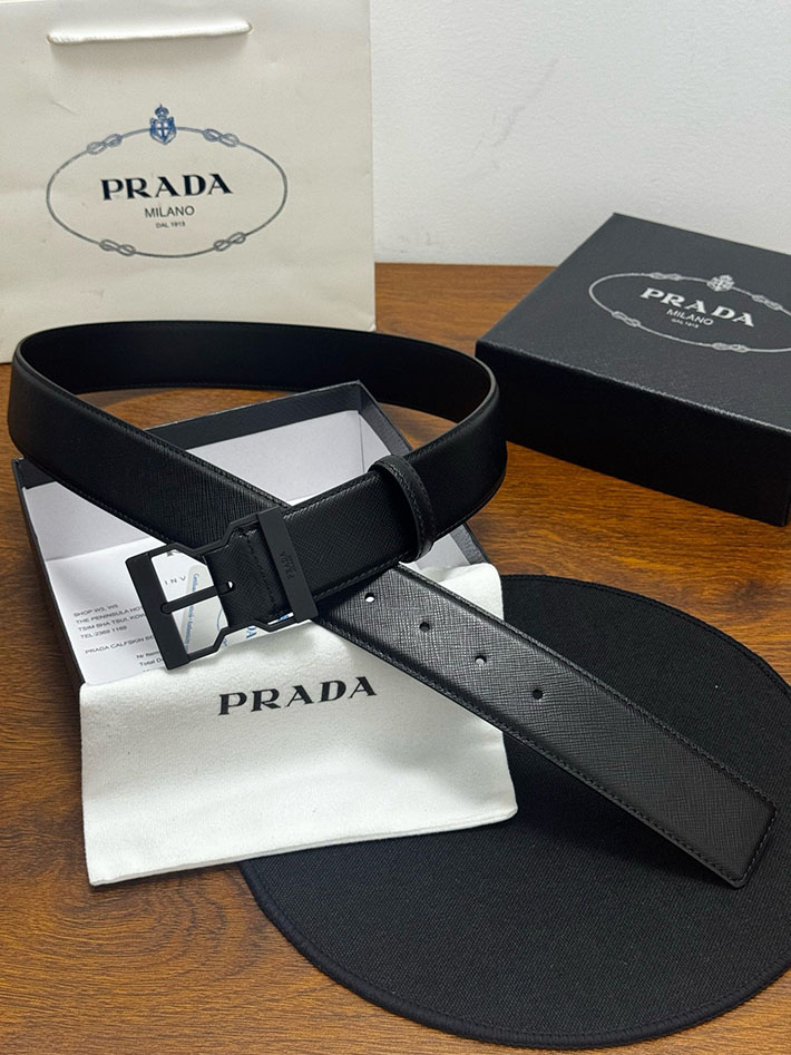 プラダ アウトレット店舗 PRADA サフィアーノレザーリバーシブルベルト 40mm スティールバックル 2702167 プラダ ベルト メンズ 人気 - 画像 (6)