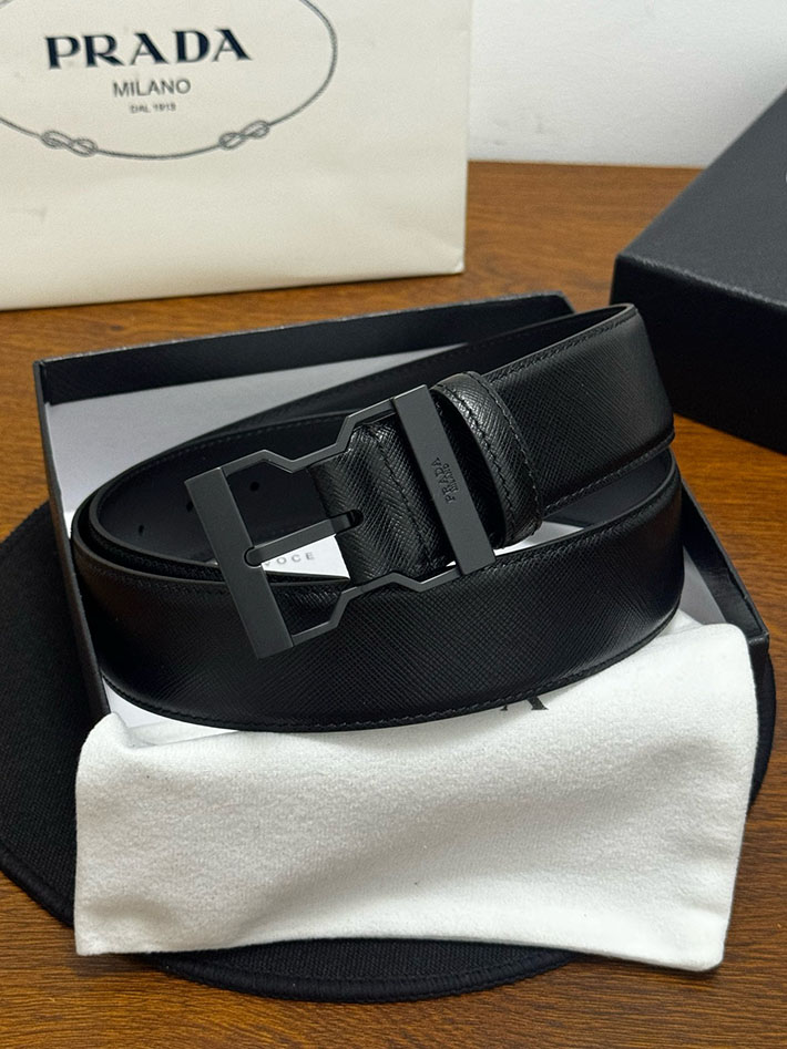 プラダ アウトレット店舗 PRADA サフィアーノレザーリバーシブルベルト 40mm スティールバックル 2702167 プラダ ベルト メンズ 人気 - 画像 (5)