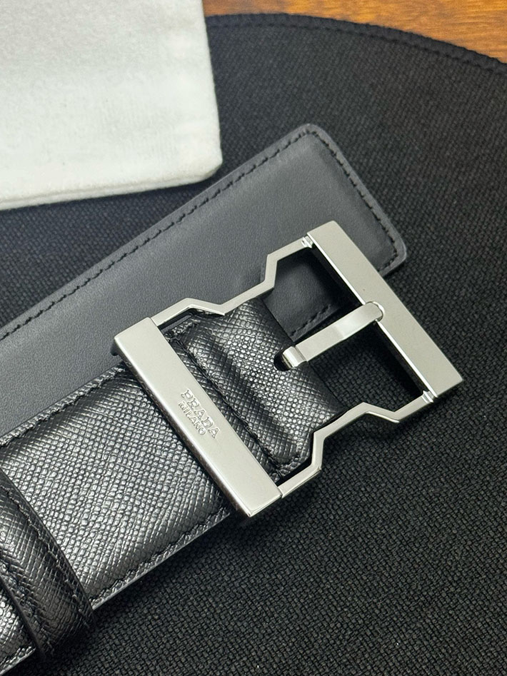 プラダ アウトレット店舗 PRADA サフィアーノレザーリバーシブルベルト 40mm スティールバックル 2702168 プラダ ベルト メンズ アウトレット - 画像 (3)