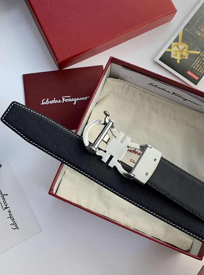 Salvatore Ferragamo アウトレット 店舗 フェラガモ 35mm リバーシブル ガンチーニ レザーベルト 2702205 Ferragamo ベルト メンズ - 画像 (6)