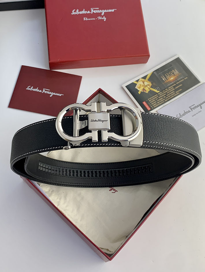 Salvatore Ferragamo アウトレット 店舗 フェラガモ 35mm リバーシブル ガンチーニ レザーベルト 2702205 Ferragamo ベルト メンズ - 画像 (5)