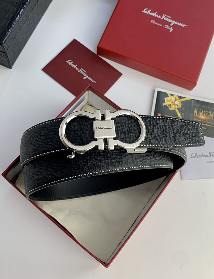 Salvatore Ferragamo アウトレット 店舗 フェラガモ 35mm リバーシブル ガンチーニ レザーベルト 2702205 Ferragamo ベルト メンズ - 画像 (2)