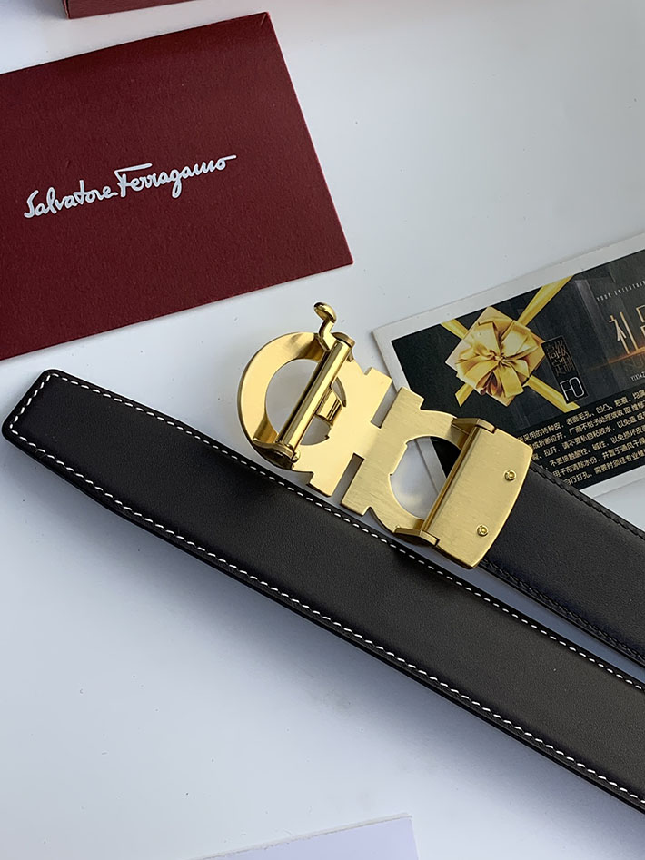 Salvatore Ferragamo アウトレット 店舗 フェラガモ 35mm リバーシブル ガンチーニ レザーベルト 2702206 Ferragamo ベルト アウトレット - 画像 (6)