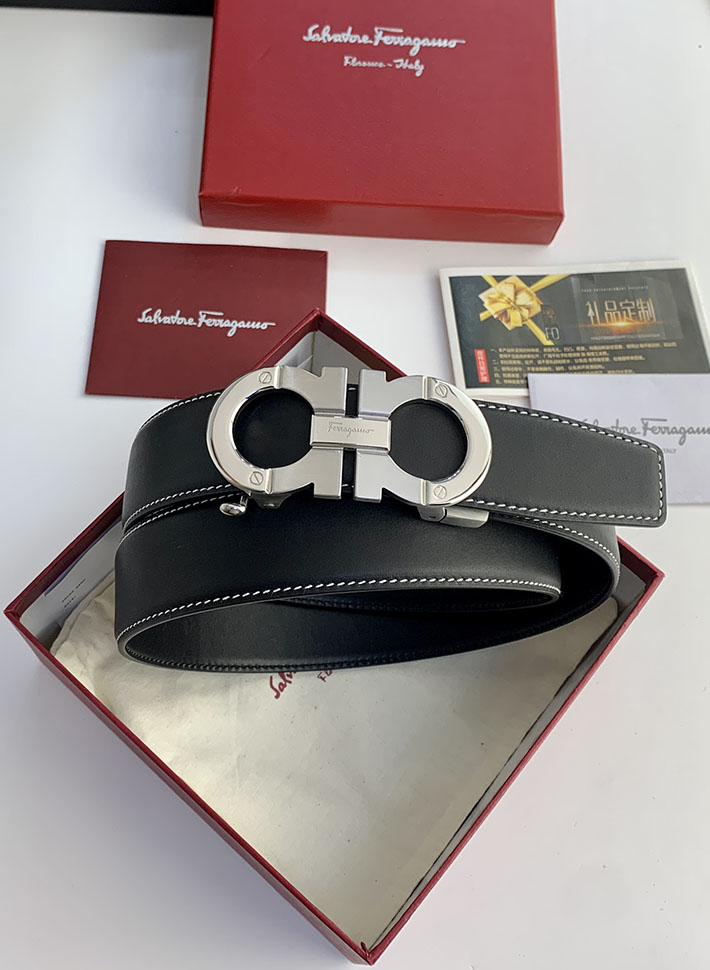 Salvatore Ferragamo アウトレット 店舗 フェラガモ 35mm リバーシブル ガンチーニ レザーベルト 2702207 ferragamo ベルト リバーシブル - 画像 (3)