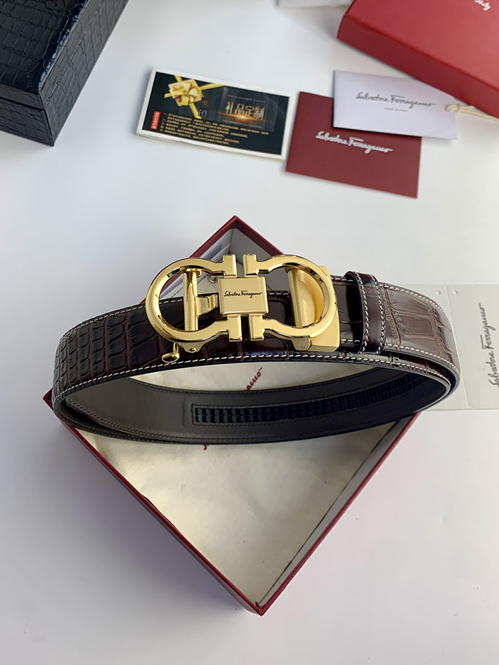 Salvatore Ferragamo アウトレット 店舗 フェラガモ 35mm リバーシブル ガンチーニ レザーベルト 2702208 ferragamo ベルト コピー - 画像 (6)