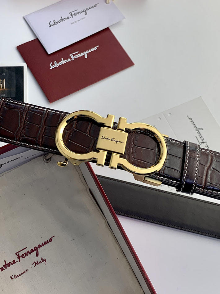 Salvatore Ferragamo アウトレット 店舗 フェラガモ 35mm リバーシブル ガンチーニ レザーベルト 2702208 ferragamo ベルト コピー - 画像 (2)