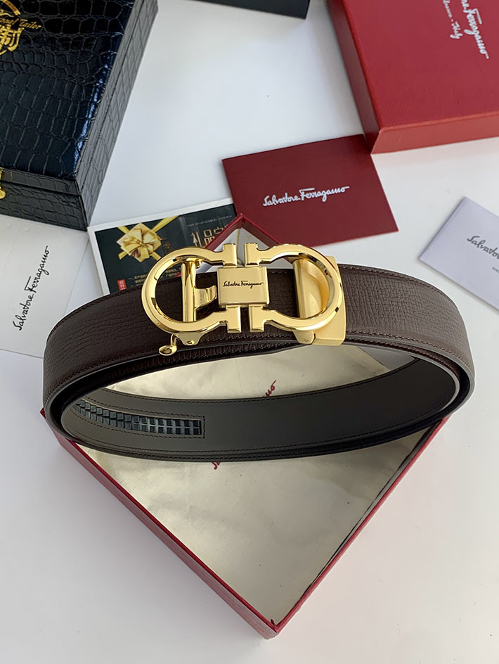 Salvatore Ferragamo アウトレット 店舗 フェラガモ 35mm リバーシブル ガンチーニ レザーベルト 2702209 フェラガモ ベルト 安い - 画像 (2)