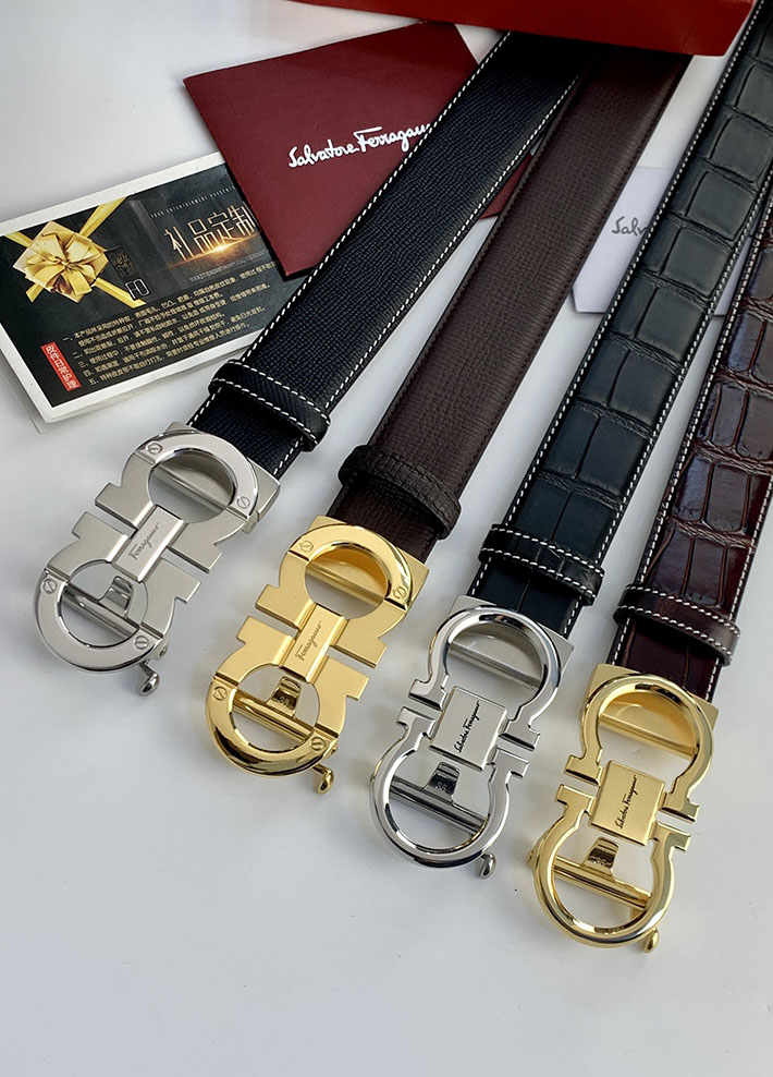 Salvatore Ferragamo アウトレット 店舗 フェラガモ 35mm リバーシブル ガンチーニ レザーベルト 2702210 フェラガモ ベルト 新作 - 画像 (6)