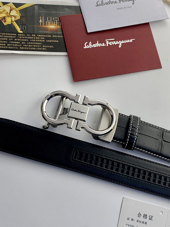 Salvatore Ferragamo アウトレット 店舗 フェラガモ 35mm リバーシブル ガンチーニ レザーベルト 2702210 フェラガモ ベルト 新作 - 画像 (5)