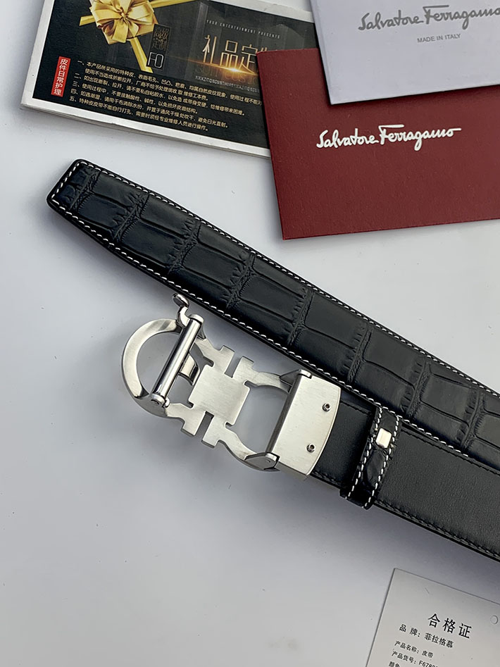 Salvatore Ferragamo アウトレット 店舗 フェラガモ 35mm リバーシブル ガンチーニ レザーベルト 2702210 フェラガモ ベルト 新作 - 画像 (4)