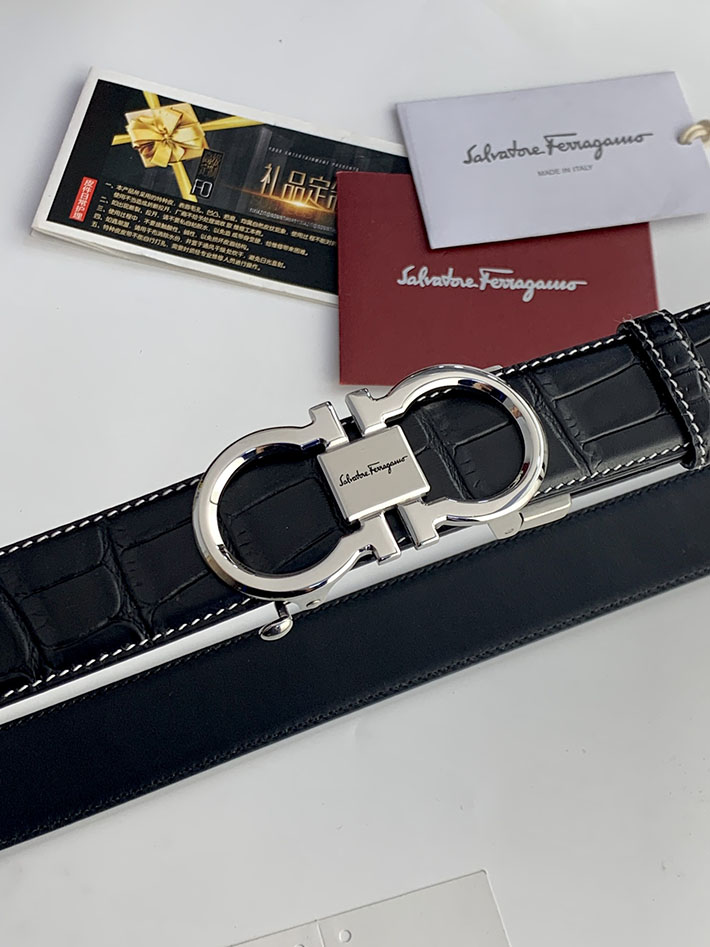 Salvatore Ferragamo アウトレット 店舗 フェラガモ 35mm リバーシブル ガンチーニ レザーベルト 2702210 フェラガモ ベルト 新作 - 画像 (3)