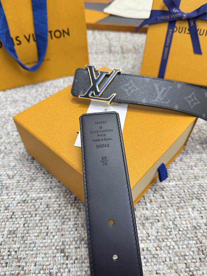 ルイヴィトン アウトレット店舗 LV ベルト サンチュール イニシャル 40MM リバーシブル ロゴ モノグラム 2702228 ヴィトン ベルト メンズ バックル - 画像 (4)
