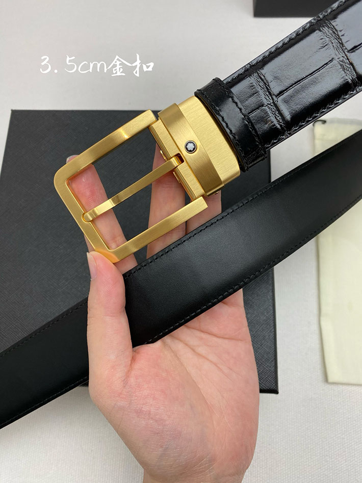 モンブラン アウトレット 店舗 Montblanc レクタンギュラー ベルト メンズ 35mm カウハイドレザー 2702239 モンブラン ベルト リバーシブル - 画像 (5)