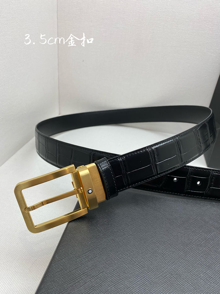 モンブラン アウトレット 店舗 Montblanc レクタンギュラー ベルト メンズ 35mm カウハイドレザー 2702239 モンブラン ベルト リバーシブル - 画像 (4)