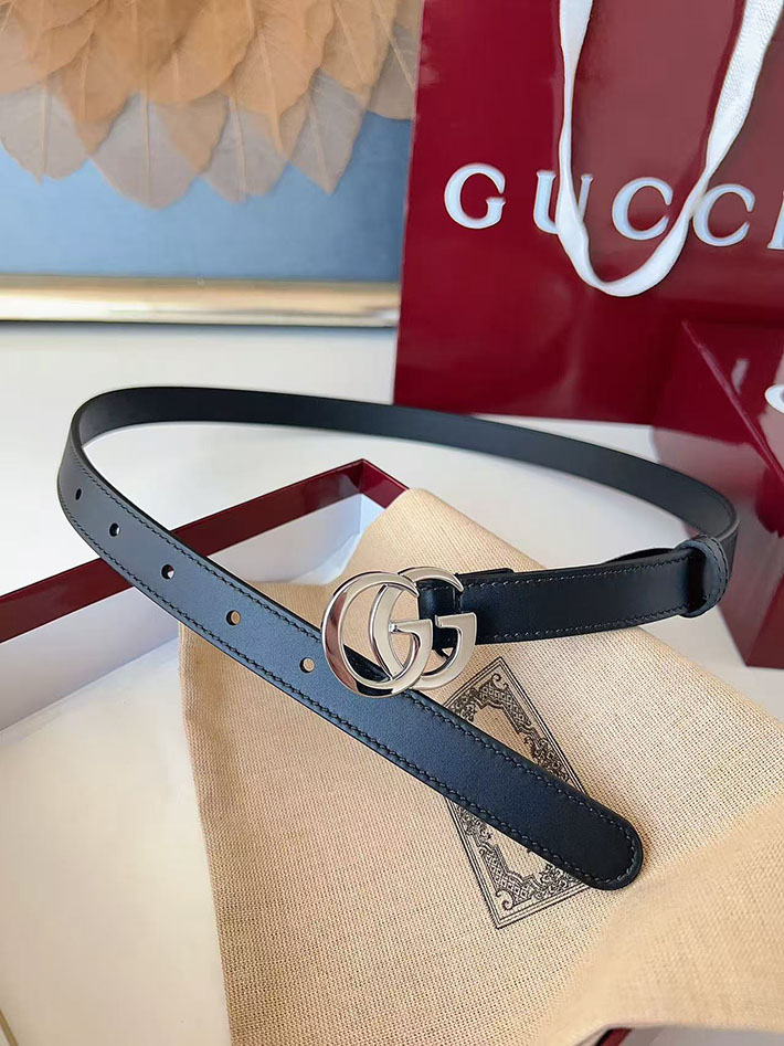 グッチ アウトレット店舗 GUCCI カット GGエンブレム スリムベルト 20mm レディース ダブルGバックル 2702247 グッチ ベルト レディース アウトレット - 画像 (8)