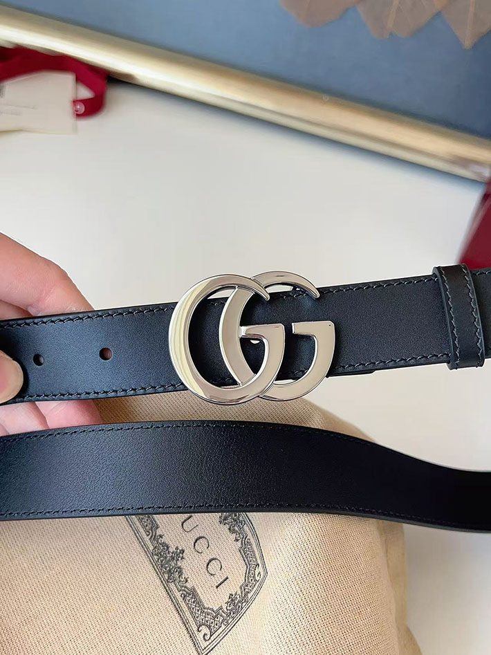 グッチ アウトレット店舗 GUCCI カット GGエンブレム スリムベルト 20mm レディース ダブルGバックル 2702248 グッチ ベルト レディース 人気 - 画像 (9)
