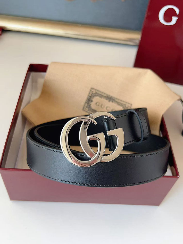 グッチ アウトレット店舗 GUCCI カット GGエンブレム スリムベルト 20mm レディース ダブルGバックル 2702248 グッチ ベルト レディース 人気 - 画像 (7)