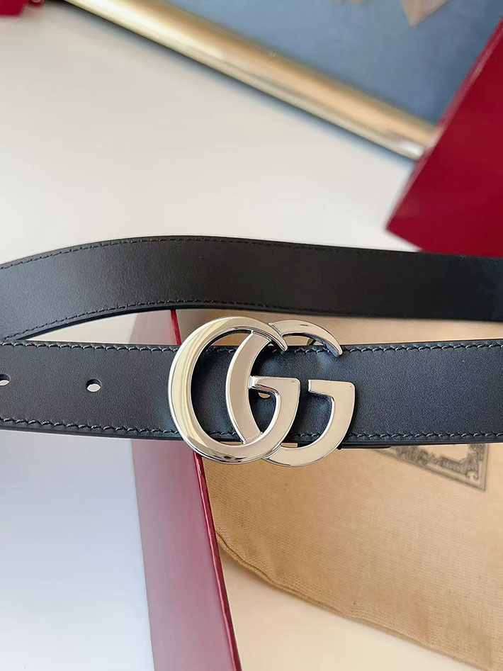 グッチ アウトレット店舗 GUCCI カット GGエンブレム スリムベルト 20mm レディース ダブルGバックル 2702248 グッチ ベルト レディース 人気 - 画像 (6)