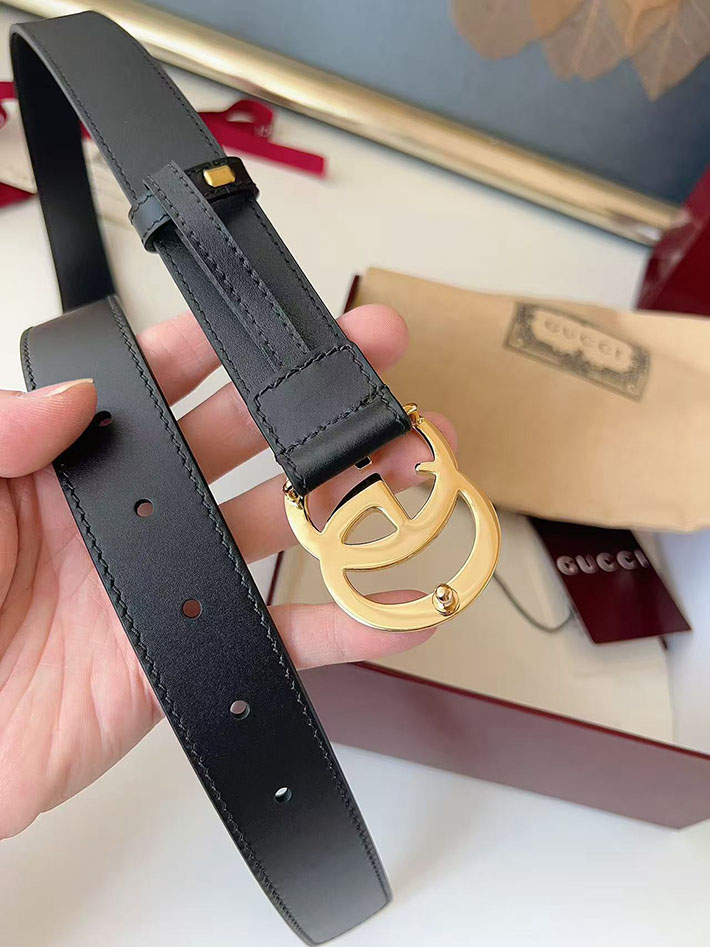 グッチ アウトレット店舗 GUCCI カット GGエンブレム スリムベルト 20mm レディース ダブルGバックル 2702250 グッチ ベルト レディース リバーシブル - 画像 (6)