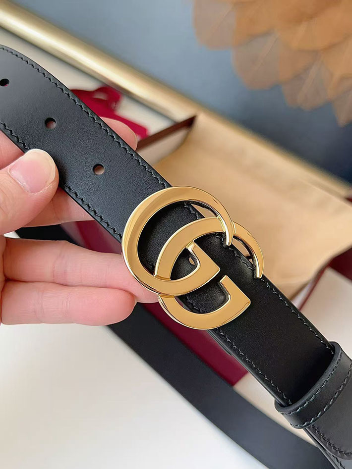グッチ アウトレット店舗 GUCCI カット GGエンブレム スリムベルト 20mm レディース ダブルGバックル 2702250 グッチ ベルト レディース リバーシブル - 画像 (4)
