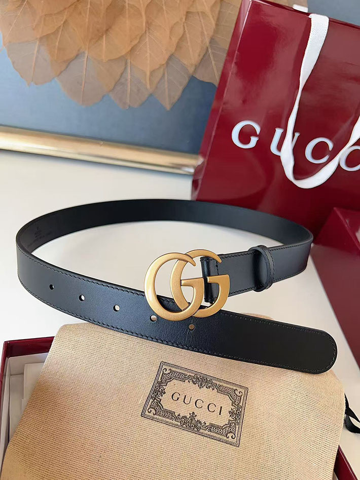 グッチ アウトレット店舗 GUCCI カット GGエンブレム スリムベルト 20mm レディース ダブルGバックル 2702252 グッチ ベルト ビジネス - 画像 (8)