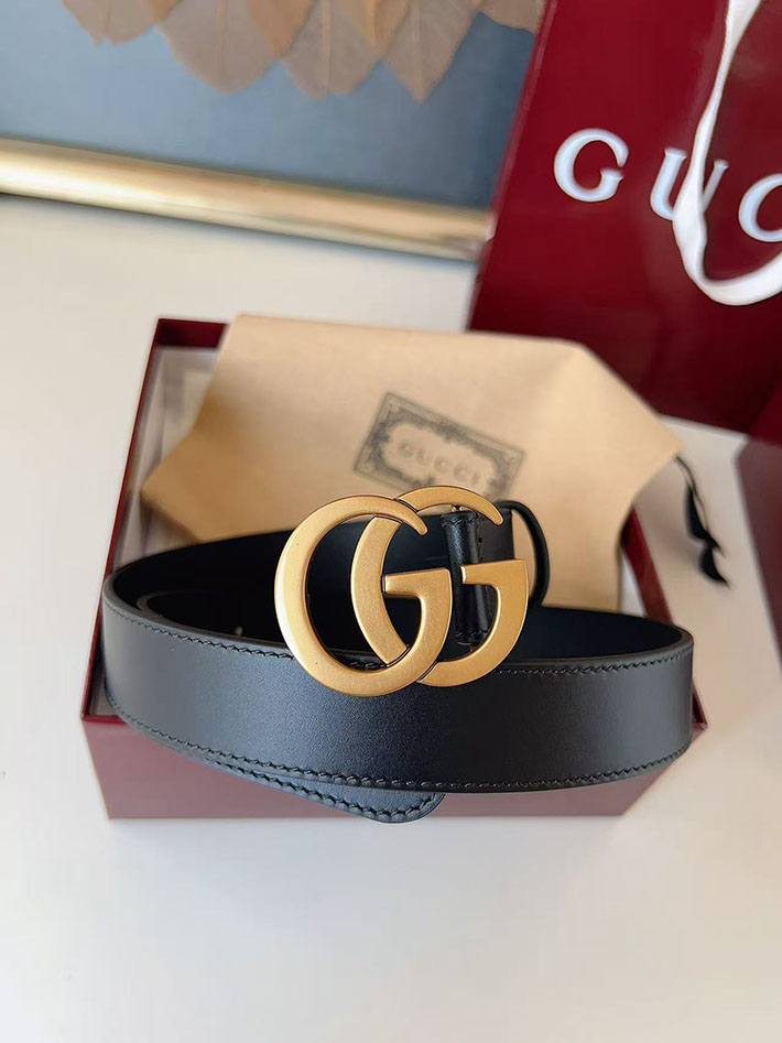 グッチ アウトレット店舗 GUCCI カット GGエンブレム スリムベルト 20mm レディース ダブルGバックル 2702252 グッチ ベルト ビジネス - 画像 (7)