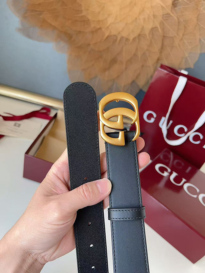 グッチ アウトレット店舗 GUCCI カット GGエンブレム スリムベルト 20mm レディース ダブルGバックル 2702253 グッチ ベルト アウトレット 価格 - 画像 (7)