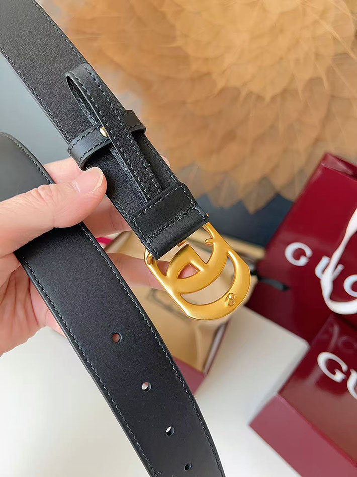 グッチ アウトレット店舗 GUCCI カット GGエンブレム スリムベルト 20mm レディース ダブルGバックル 2702253 グッチ ベルト アウトレット 価格 - 画像 (5)