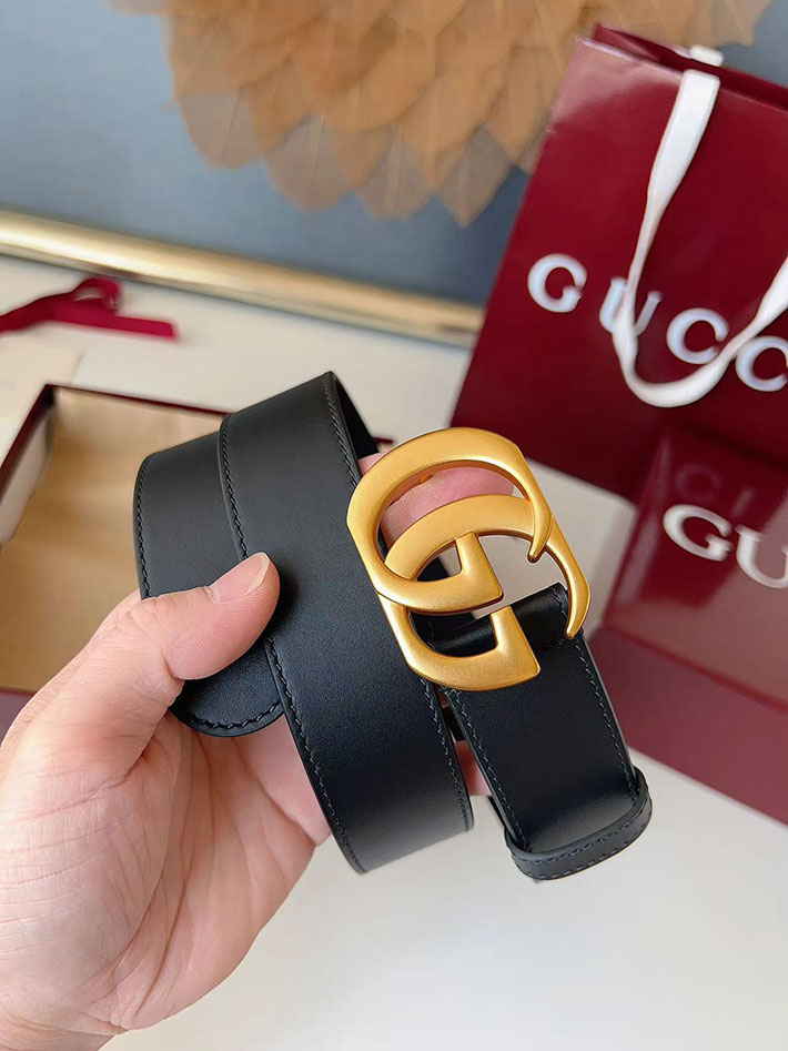 グッチ アウトレット店舗 GUCCI カット GGエンブレム スリムベルト 20mm レディース ダブルGバックル 2702253 グッチ ベルト アウトレット 価格 - 画像 (3)