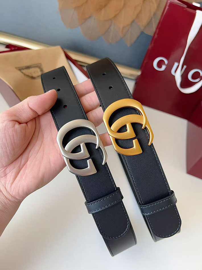 グッチ アウトレット店舗 GUCCI カット GGエンブレム スリムベルト 20mm レディース ダブルGバックル 2702253 グッチ ベルト アウトレット 価格 - 画像 (2)