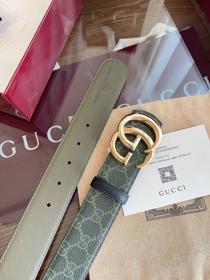 グッチ アウトレット店舗 GUCCI ダブルGバックル 40mm GGスプリームキャンバス リバーシブルベルト 2702254 グッチ ベルト メンズ アウトレット - 画像 (9)