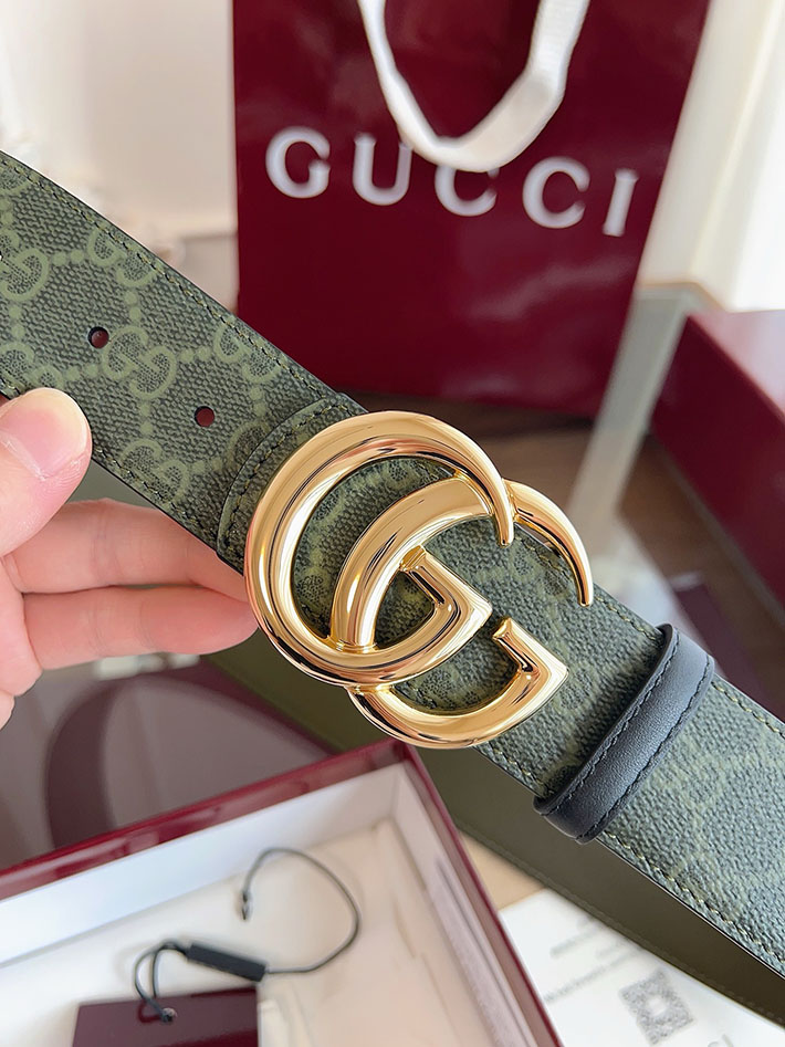 グッチ アウトレット店舗 GUCCI ダブルGバックル 40mm GGスプリームキャンバス リバーシブルベルト 2702254 グッチ ベルト メンズ アウトレット - 画像 (4)
