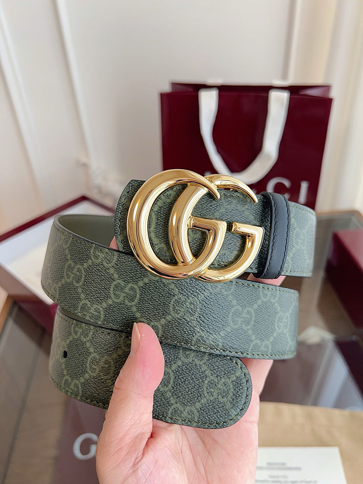 グッチ アウトレット店舗 GUCCI ダブルGバックル 40mm GGスプリームキャンバス リバーシブルベルト 2702254 グッチ ベルト メンズ アウトレット - 画像 (2)