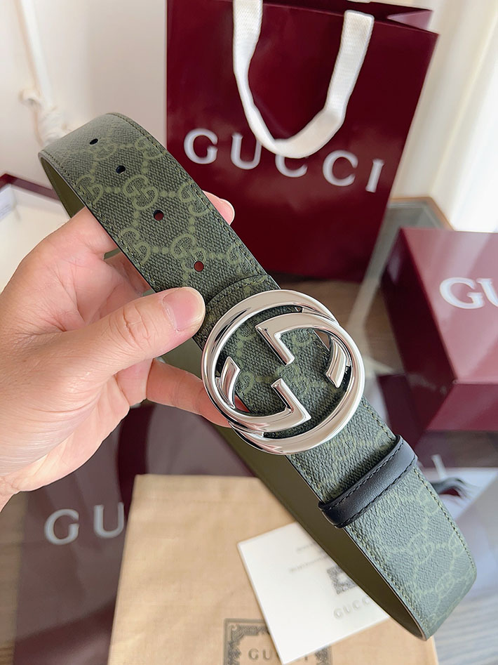 グッチ アウトレット店舗 GUCCI ダブルGバックル 40mm GGスプリームキャンバス リバーシブルベルト 2702255 グッチ ベルト メンズ 人気 - 画像 (8)