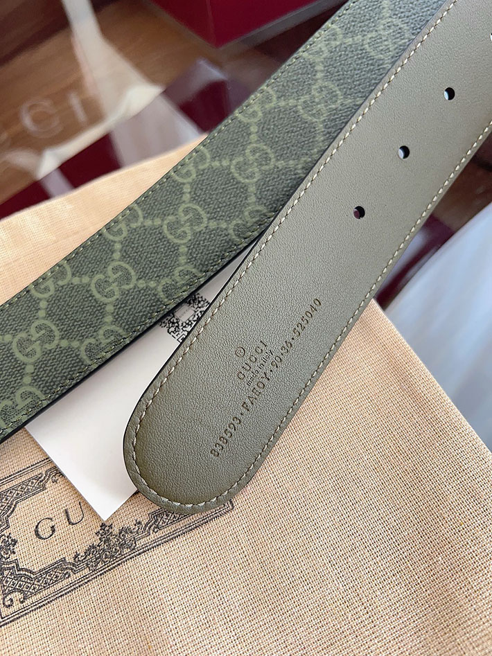 グッチ アウトレット店舗 GUCCI ダブルGバックル 40mm GGスプリームキャンバス リバーシブルベルト 2702255 グッチ ベルト メンズ 人気 - 画像 (5)