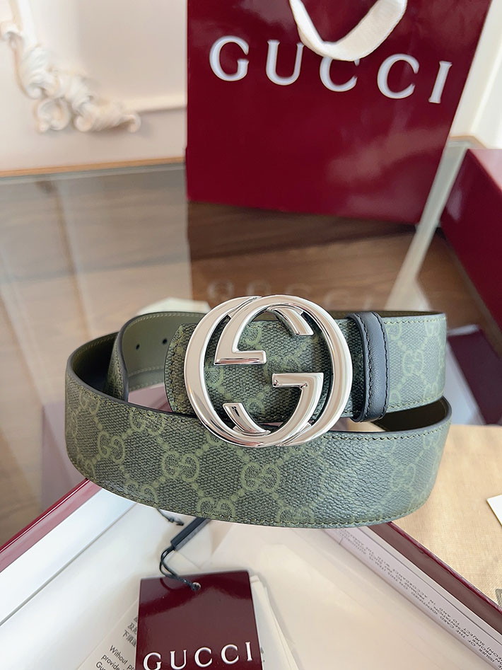 グッチ アウトレット店舗 GUCCI ダブルGバックル 40mm GGスプリームキャンバス リバーシブルベルト 2702255 グッチ ベルト メンズ 人気 - 画像 (3)
