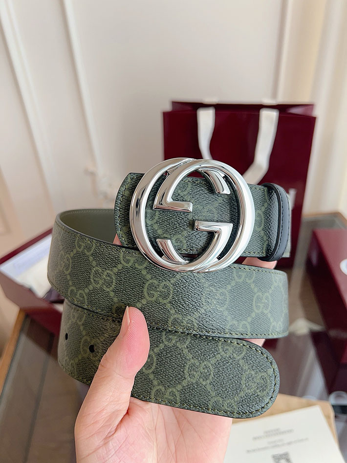 グッチ アウトレット店舗 GUCCI ダブルGバックル 40mm GGスプリームキャンバス リバーシブルベルト 2702255 グッチ ベルト メンズ 人気 - 画像 (2)