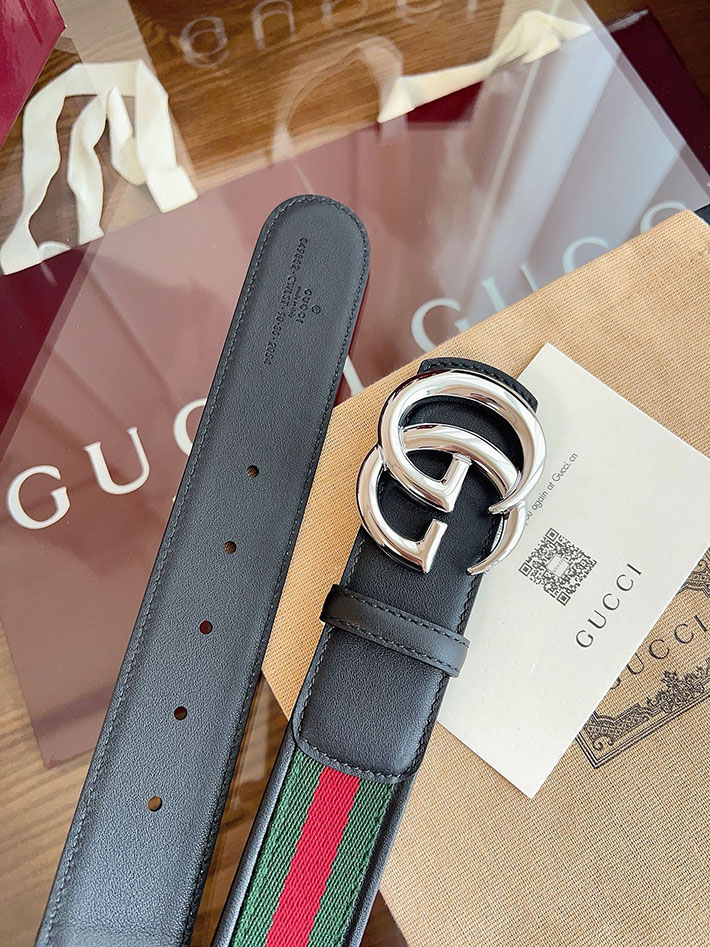 グッチ アウトレット店舗 GUCCI ダブルGバックル 40mm GGスプリームキャンバス リバーシブルベルト 2702256 グッチ ベルト メンズ ビジネス - 画像 (9)