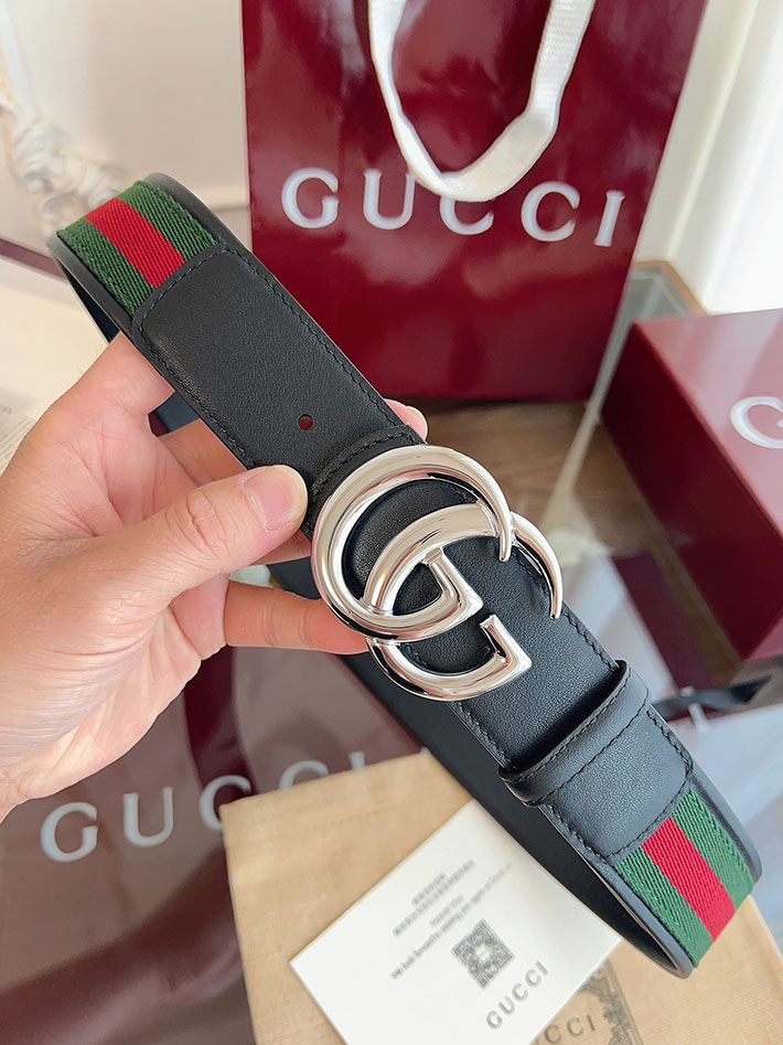 グッチ アウトレット店舗 GUCCI ダブルGバックル 40mm GGスプリームキャンバス リバーシブルベルト 2702256 グッチ ベルト メンズ ビジネス - 画像 (8)