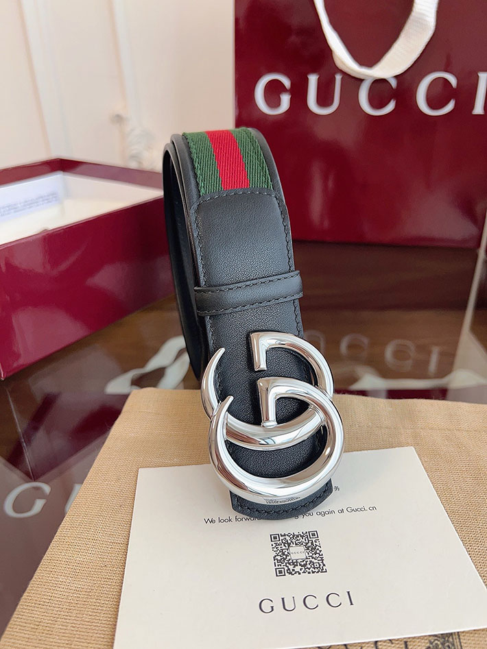 グッチ アウトレット店舗 GUCCI ダブルGバックル 40mm GGスプリームキャンバス リバーシブルベルト 2702256 グッチ ベルト メンズ ビジネス - 画像 (6)