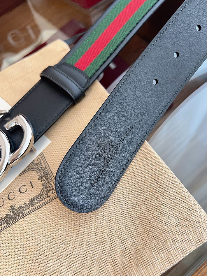 グッチ アウトレット店舗 GUCCI ダブルGバックル 40mm GGスプリームキャンバス リバーシブルベルト 2702256 グッチ ベルト メンズ ビジネス - 画像 (5)